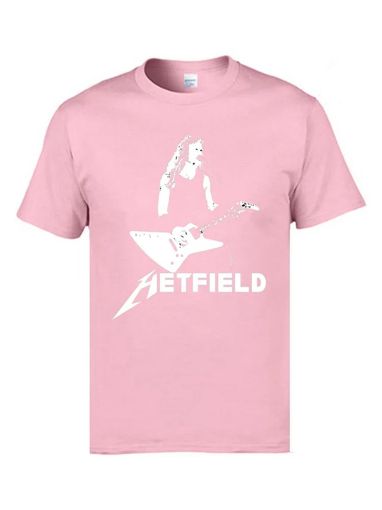 James Hetfield 16435 Newest Short Sleeve Summer T-shirts Cotton Crewneck Men Tops Tees Unique T Shirt Summer Free Shipping James Hetfield 16435 pink