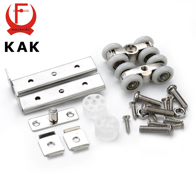 KAK Sliding Door Roller Home Room Wood Door Hanging Wheels Bear 30KG For Furniture Hardware KAK Sliding Door Roller Home Room Wood Door Hanging Wheels Bear 30KG For Furniture Hardware