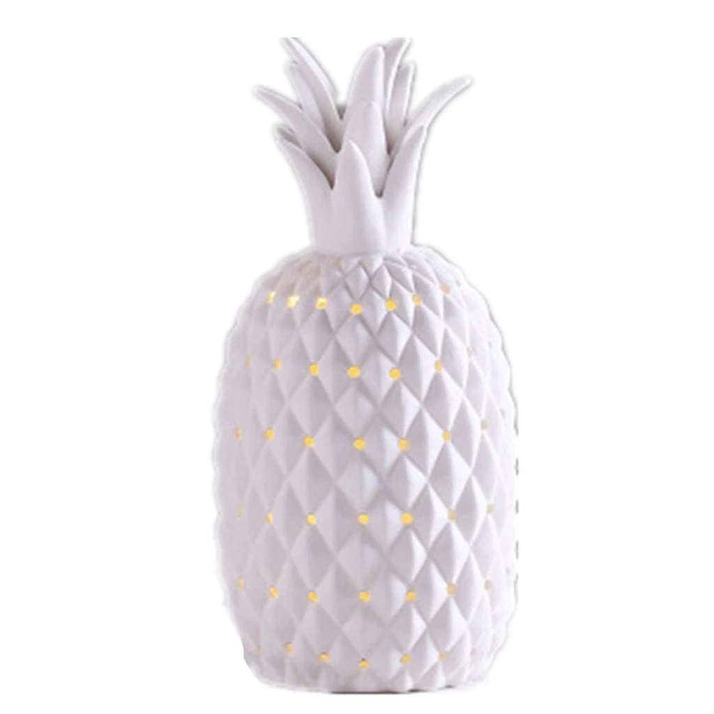 Decorative Ceramic Pineapple LED Light Craft Desk Ornament Home Decor