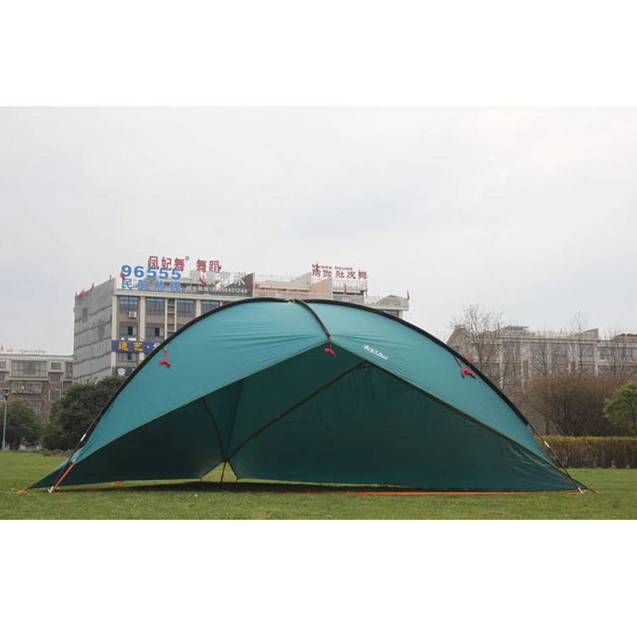 Ultralarge المضادة للأشعة فوق البنفسجية 480*480*480*200 cm 4-6 شخص استخدام خيمة للشاطئ التخييم الشمس المأوى مع 2 الجدران