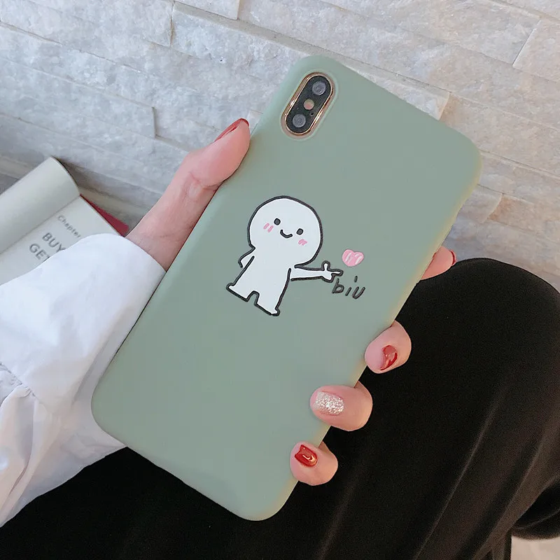 

BONVAN For iPhone X XR XS Max Case soft Cute Cartoon Protection Back Funda For iPhone 6 6s 7 8 Plus Phone Cover Coque
