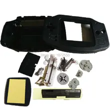 Сменный корпус, пригодный для NitendoGBABlack цвет оболочки с объективом экрана заменить для gameboyadvancecosole W/резиновый коврик