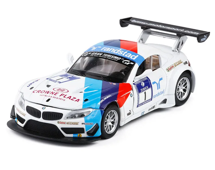 1/32 Z4-GT3, игрушечный автомобиль, модель автомобиля из сплава, детские игрушки, подлинный коллекционный подарок для внедорожника