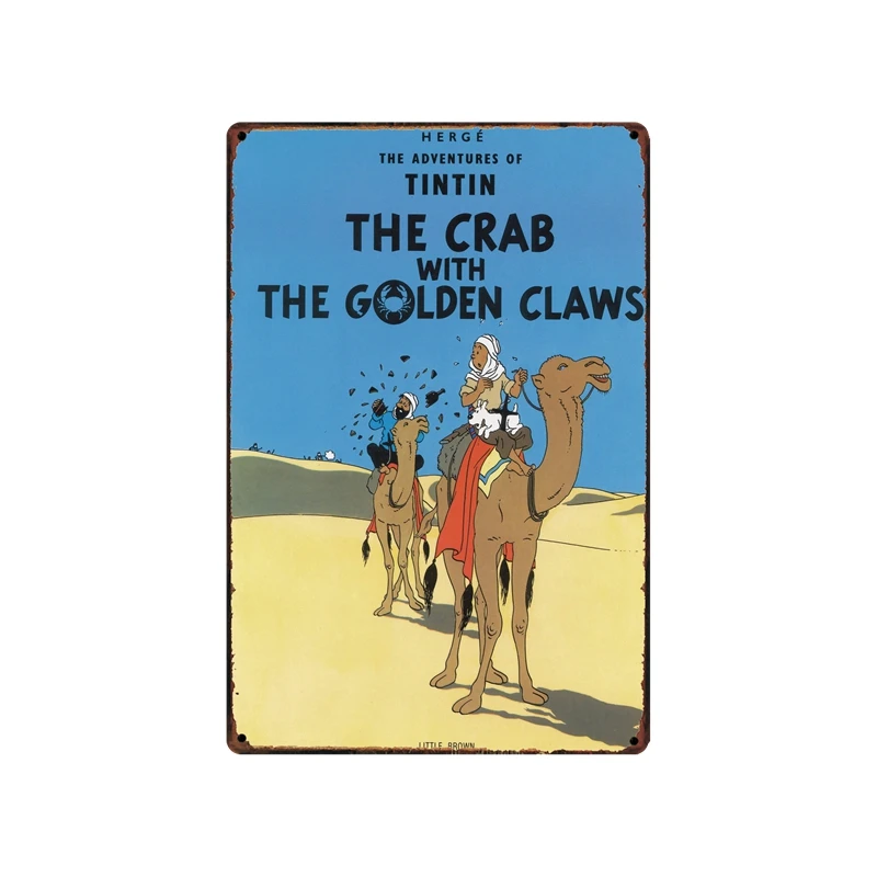 [Kelly66] Tintin металлический знак Олово плакат табличка для домашнего декора стены книги по искусству живопись 20*30 см размеры Dy60