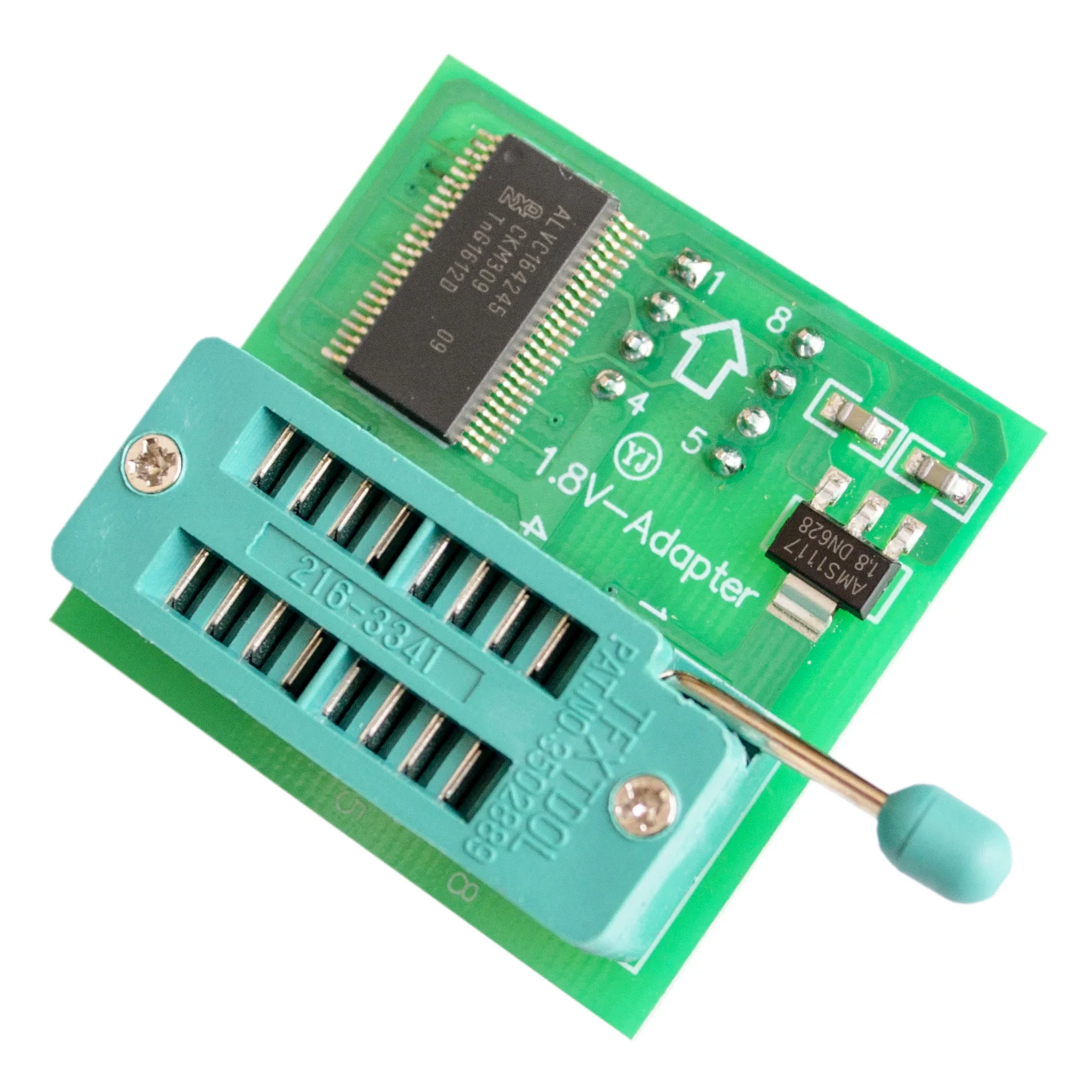

1.8V adapter for Iphone or motherboard 1.8V SPI Flash SOP8 DIP8 W25 MX25 use on programmers TL866CS TL866A EZP2010 EZP2013 CH341