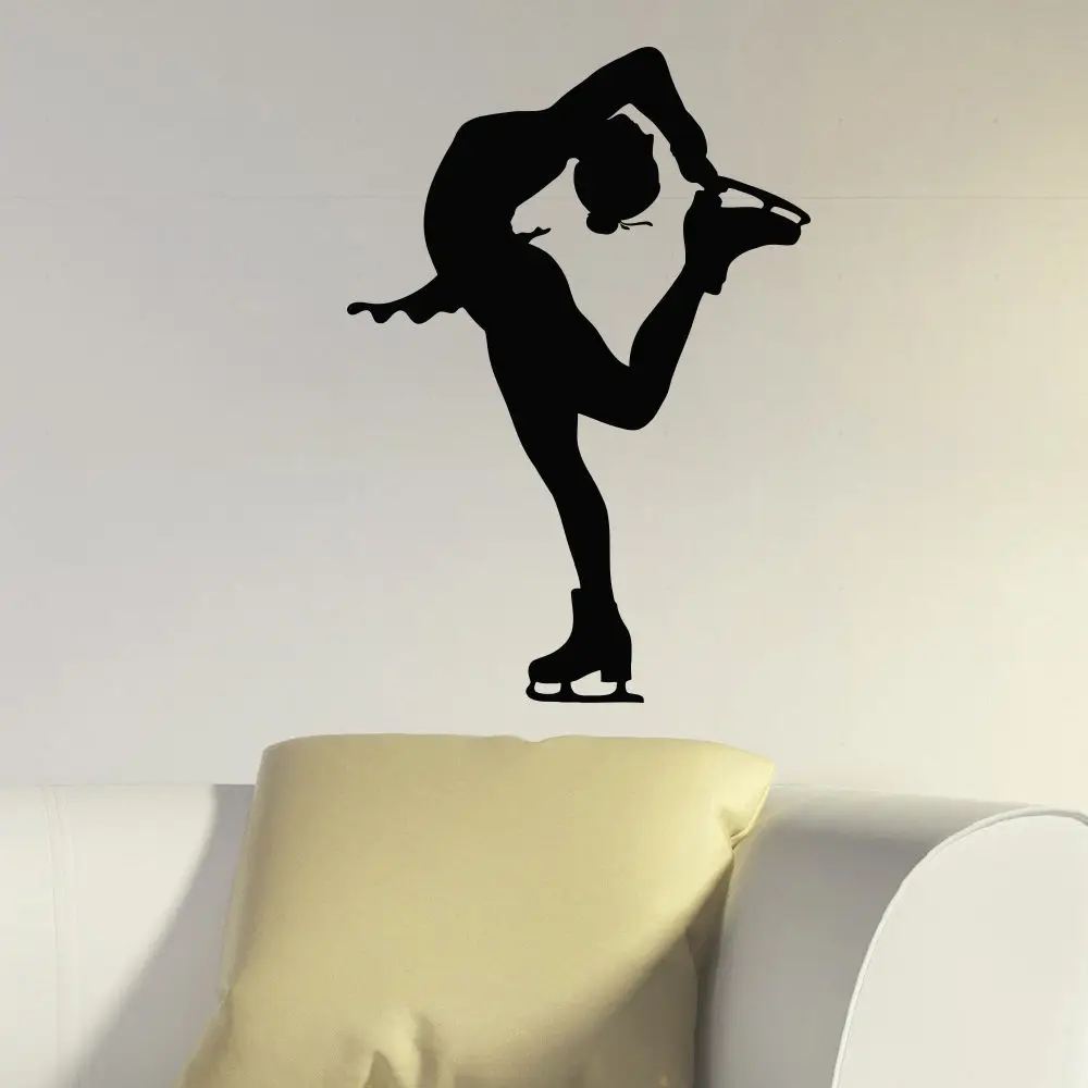 Виниловая Спортивная наклейка тренажерный зал девушка Wall Art росписи с коротким и
