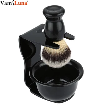 

Shaving Set Shaving Brush Stainless Steel Shaving Stand Soap Bowl B Beard Moustache Care Tool Father or Men's Gift
