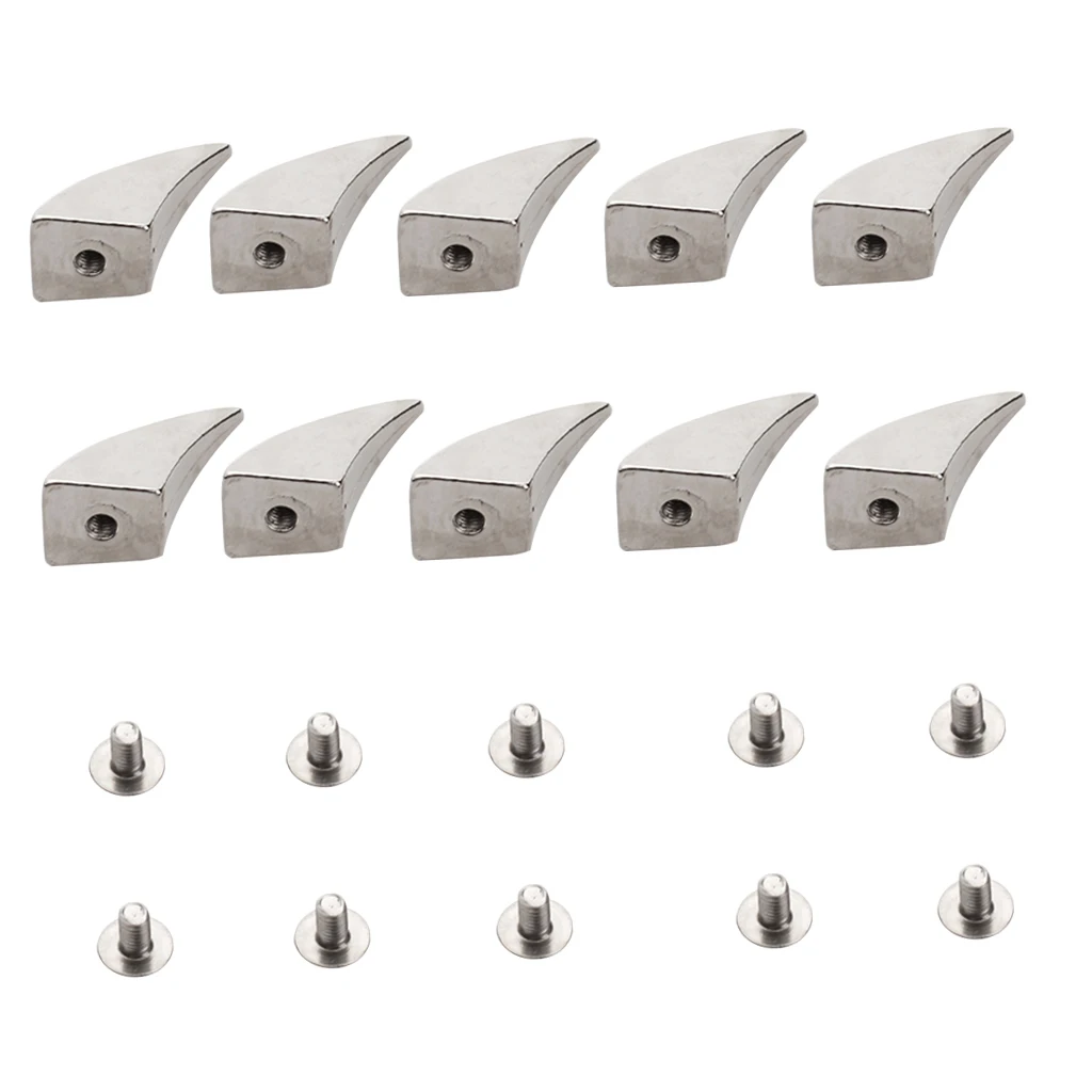 10pcs Silvery Punk Rock Dragon Claw Spikes Studs for DIY Craft Leathercraft