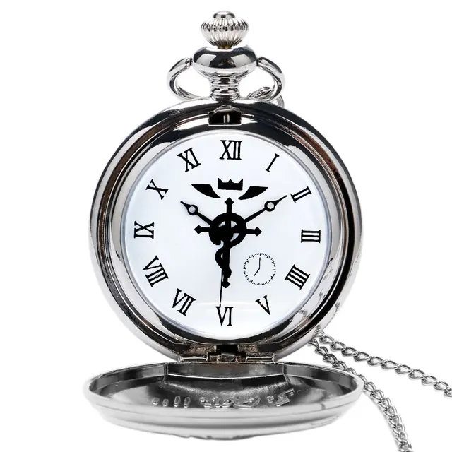 Fashion Classical Clock Animate Fullmetal Alchemist Design Quartz Pocket Watch A Fashion Classical Clock Animate Fullmetal Alchemist Design Quartz Pocket Watch A