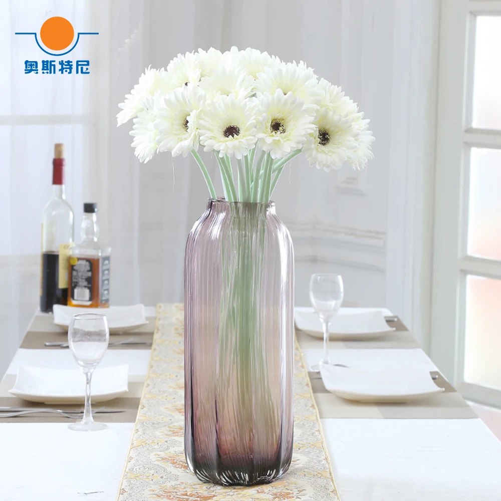 6pcs white color artificial Gerbera jamesonii flower bouquets