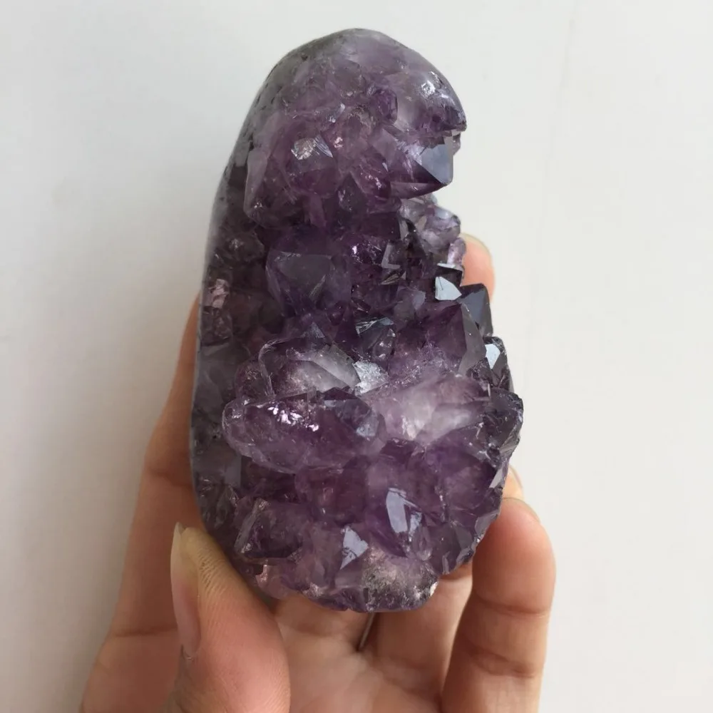 

unique raw Natural dark purple amethyst quartz Crystal gemstone healing crystal cluster specimen art collection Brazil