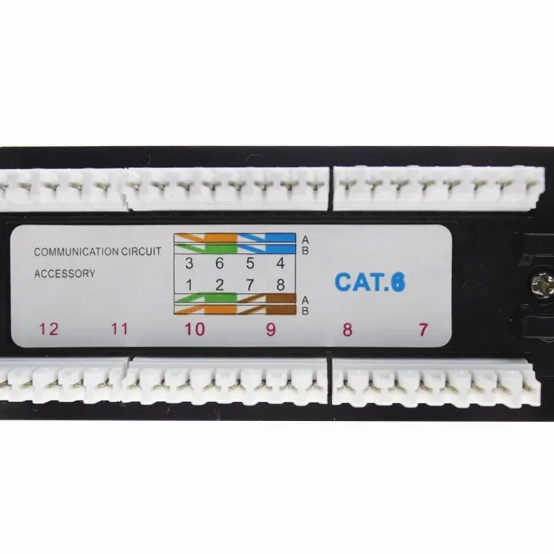 Cat6 UTP RJ45 Network Cable Patch Panel 24Port 1U 19'' Inch Gold-plated With Keystone Jacks Pass Fluke Rack Patch Panel