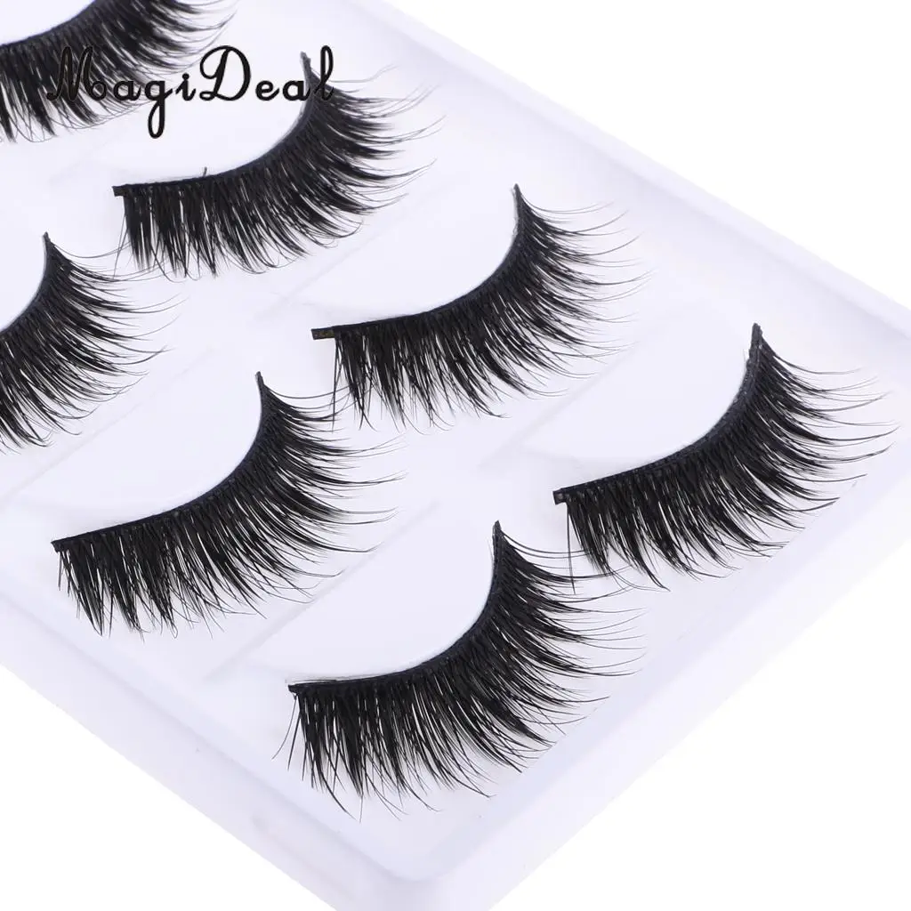 MagiDeal High Simulation 5Pairs Black Plastic Fake Eyelashes for 12 Inch Doll Make Up DIY Making & Repair Acc Children Girls Toy