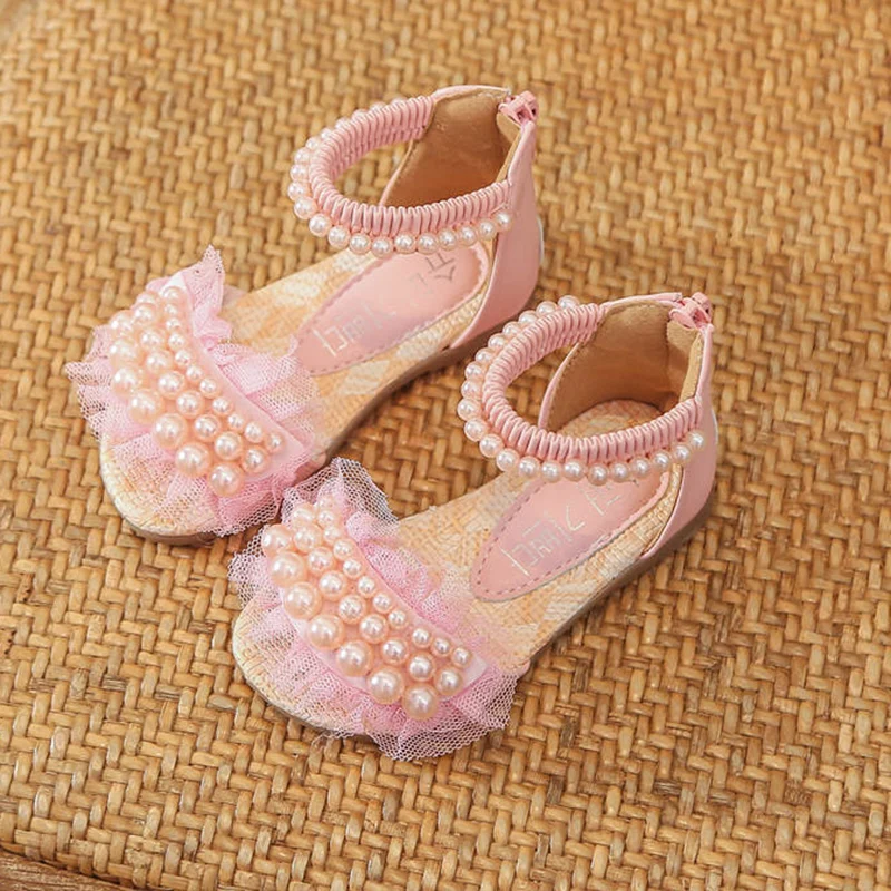 ULKNN сандалии для девочек г. Летняя новая детская обувь принцессы от 1 до 3 лет 9 детские сандалии белая танцевальная обувь для маленьких девочек