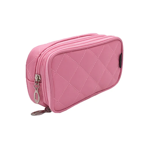Нейлоновая косметичка для путешествий, сумка для туалетных принадлежностей, портативная косметичка для макияжа, косметичка для мытья, несессер, сумка для хранения, органайзер, красивый чехол - Цвет: Розовый