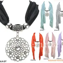 Бесплатно 2013 12 шт шарф ювелирные изделия кулон ожерелье женский бриллиант цветы модные шарфы с ювелирными изделиями DHL бесплатно 12 шт