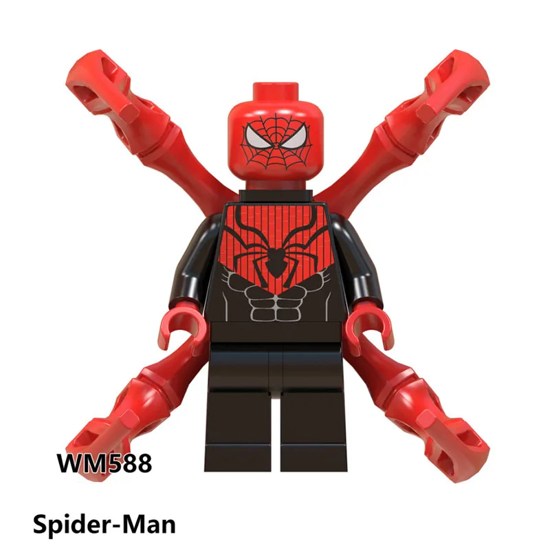 figureS Black Spiderman Iron Man Doctor Strange Venom Cable Warhead Deadpool legoings Model Building Blocks Kits Brick Toys hot