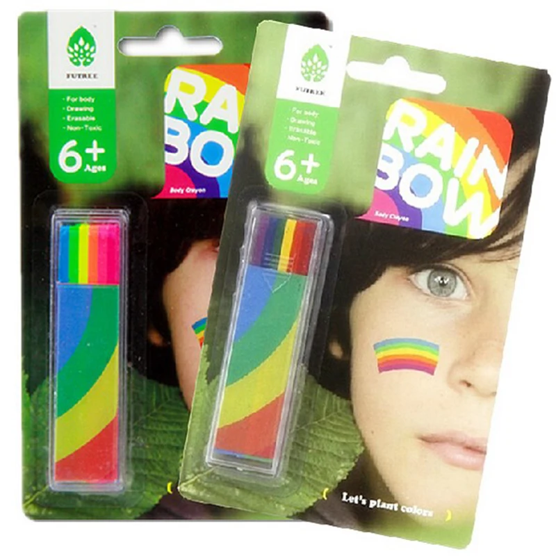 Futree Rainbow pen, body painting, face make up pen, children's holiday