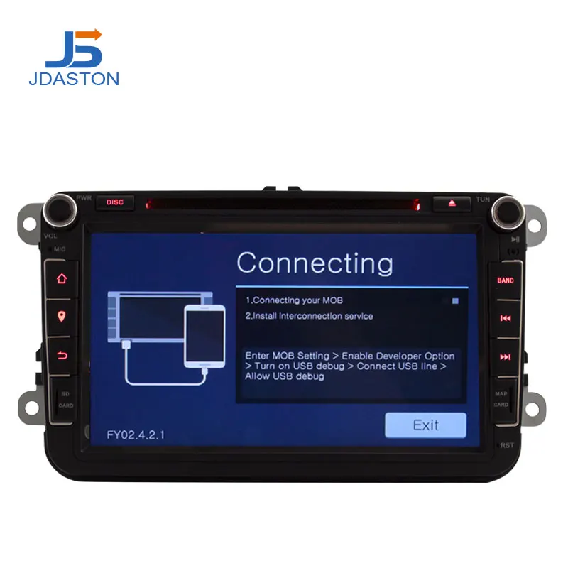 JDASTON 2 الدين 8 بوصة سيارة مشغل ديفيدي لفولكس واجن فولكس فاجن باسات بولو جولف جيتا توران سكودا مقعد ليون GPS Navigaiton FM RDS خرائط
