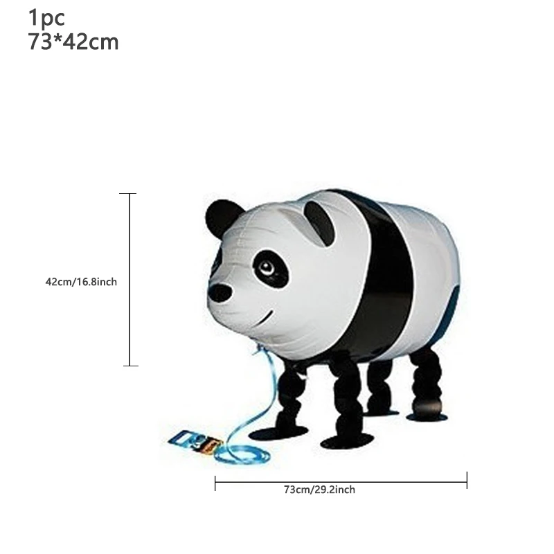 Мультяшные панды алюминиевые шары в черный горошек латексные со звездой покрытые фольгой шары Дети День рождения ребенок душ животные их вечерние украшения