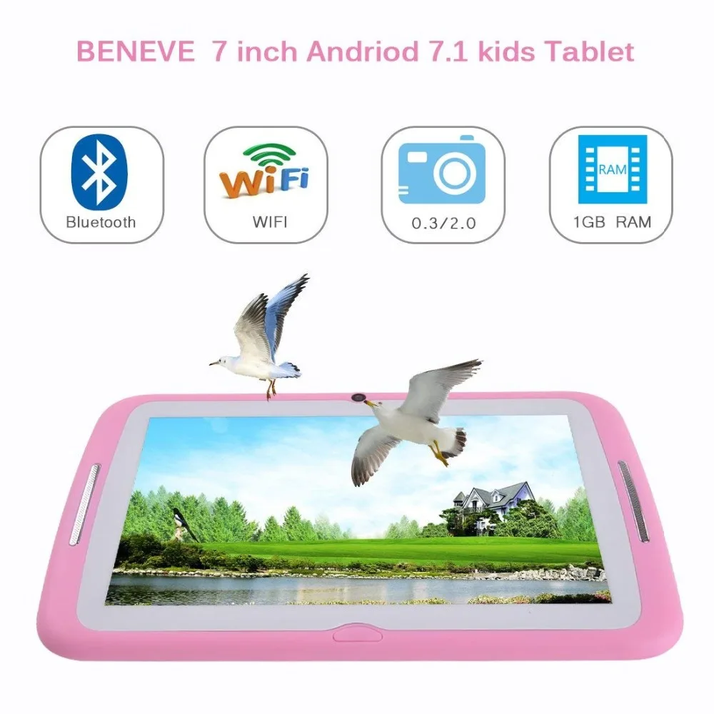 7.1 inch tablet PC screen Android 7.0 Dual Camera 1024*600 IPS 1GB 8GB wifi Bluetooth tablets