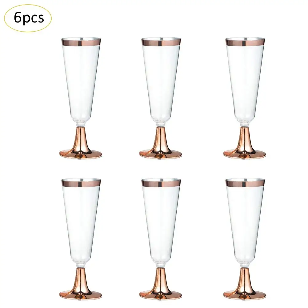 6 шт одноразовые пластиковые красные вина хрустальный бокал для шампанского коктейльное стекло для напитков на вечеринку чашка Западная кухня чашка