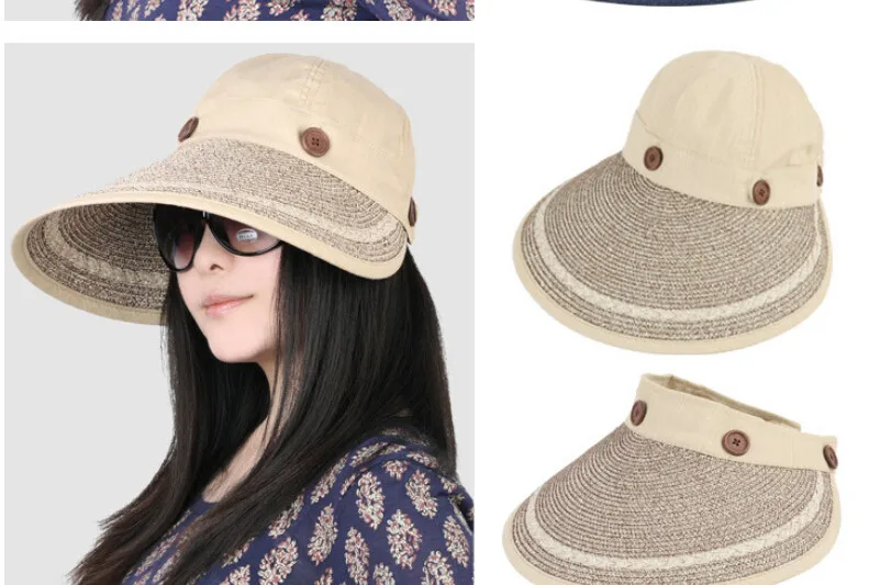 10pcs/lot free shipping korean style woman casual canvas sun hat large