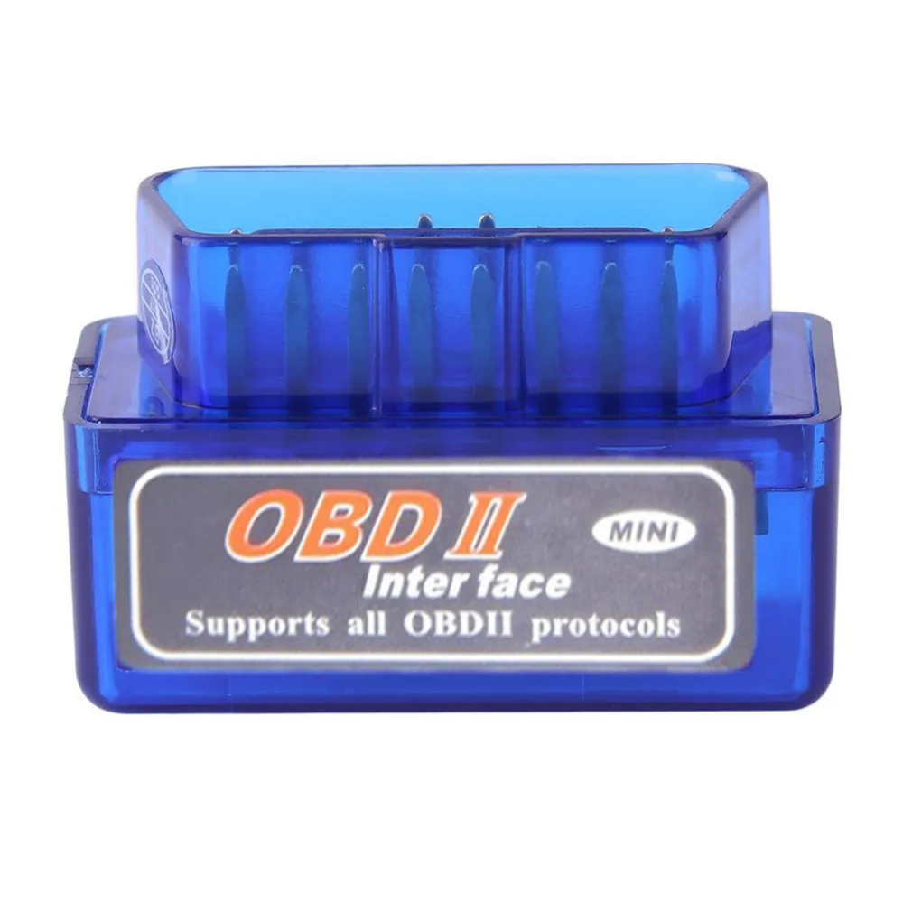 2018 Blue Portable Mini ELM327 V2.1 OBD2 II Bluetooth Diagnostic Car Auto Interface Scanner ABS Plastic Tool Hot Selling