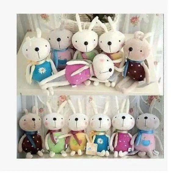 2 шт. милый улыбающийся кролик милый и симпатичный плюшевый игрушки Свадебные украшения подарок на день рождения много цветов