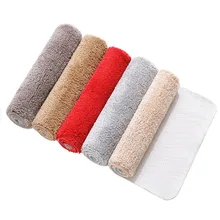 Мягкий Лохматый крепкое микроволокно коврик для ванной машинная стирка пледы нескользящий абсорбент плюшевый пол толстый ковер для ванной комнаты