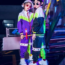 Новинка; костюм для джазовых танцев; современный танец; детская одежда в стиле хип-хоп; танцевальные костюмы для девочек и мальчиков; Танцевальная уличная одежда; DWY1446