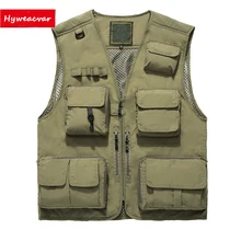 Hyweacvar мужской мульти Карманный электрик Рабочий жилет дышащий съемный мужской жилет