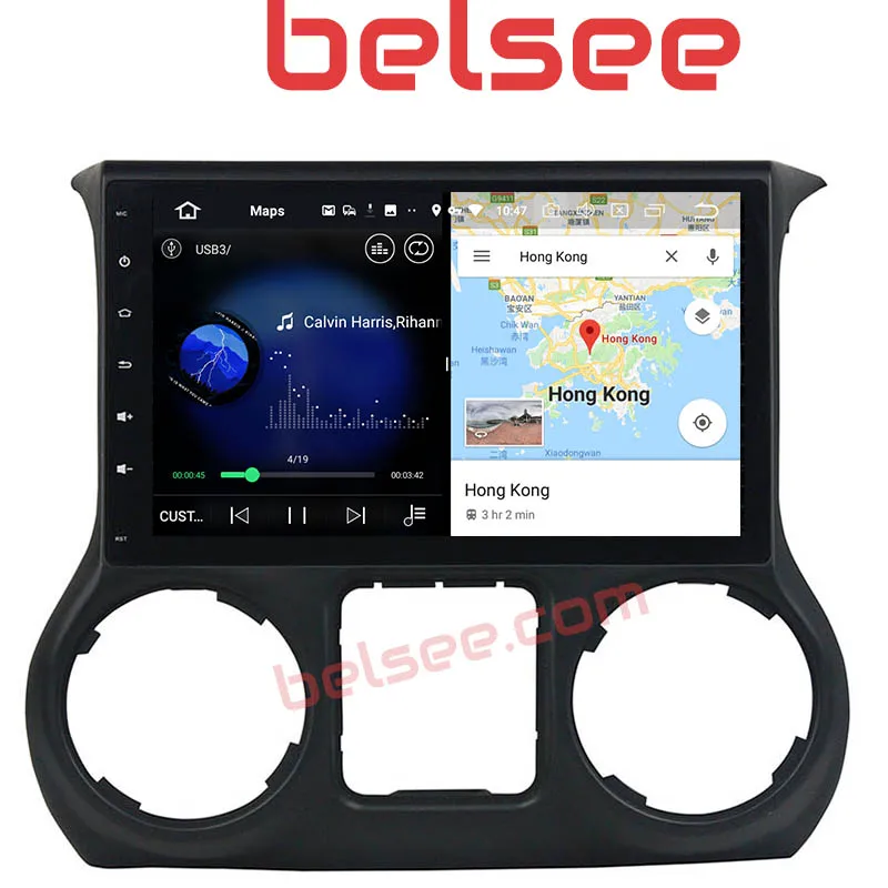 Flash Deal Belsee 10.1 Screen Android 8.0 Auto Head Unit Radio Car Stereo Navigationfor Jeep Wrangler JK 2011 2012 2013 2014 2015 2016 2017 4
