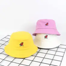 LDSLYJR хлопок мультфильм арбуз Панама для рыбака шляпа уличная дорожная шляпа складные шляпы от солнца для мужчин и женщин 533