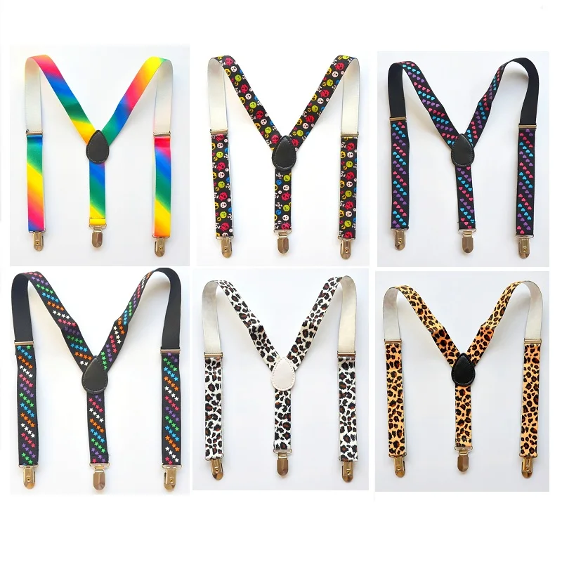 Fashion Style Children RAINBOW Suspenders BOYS GIRLS KIDS School