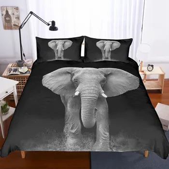 

Fanaijia 3d Elephant Bedding Sets Luxury Queen Size Animal Duvet Cover Bed Set Bedclothes King Size Bedline