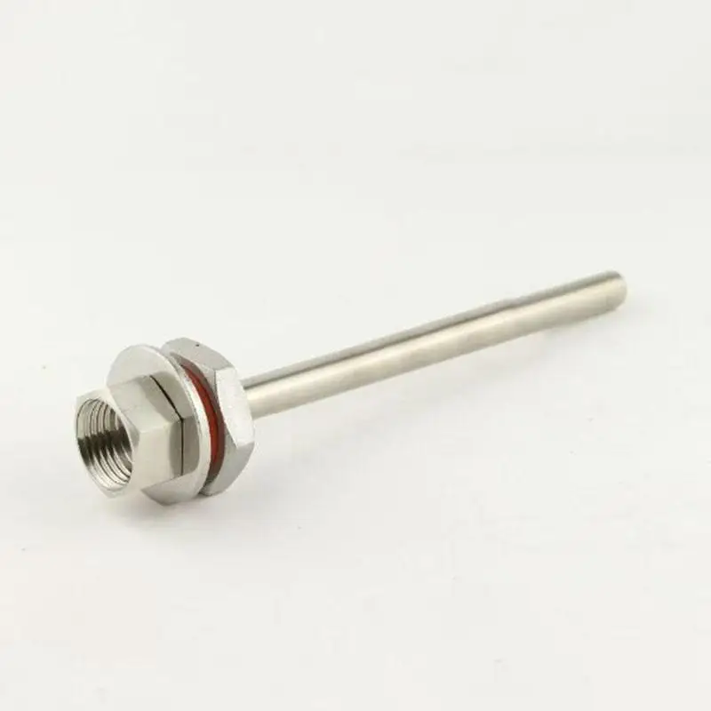2.5" Length 304 Stainless Thermowell Kit With 1/2" Lock Nut Homebrew