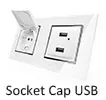 Double EU Schuko Power Socket with Double USB Charging Ports 5.1DC 2.1A For EU Round Box Wallpad 156*86mm EU Outlet with USB