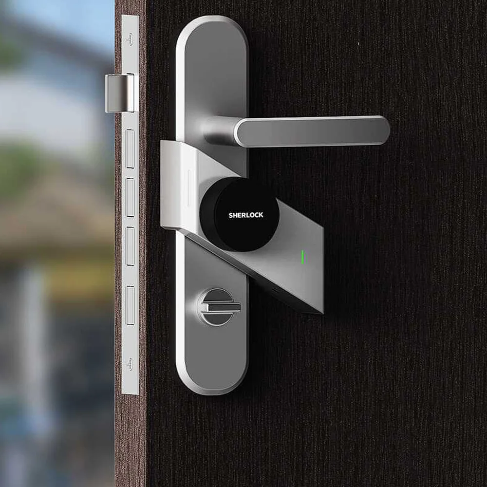Беспроводной дверной смарт замок Sherlock S2 серебристый с поддержкой Bluetooth со