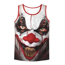 Мужская майка с 3D принтом Джокер хип хоп жилет летняя брендовая одежда Фитнес Мужская майка для занятий бодибилдингом футболки