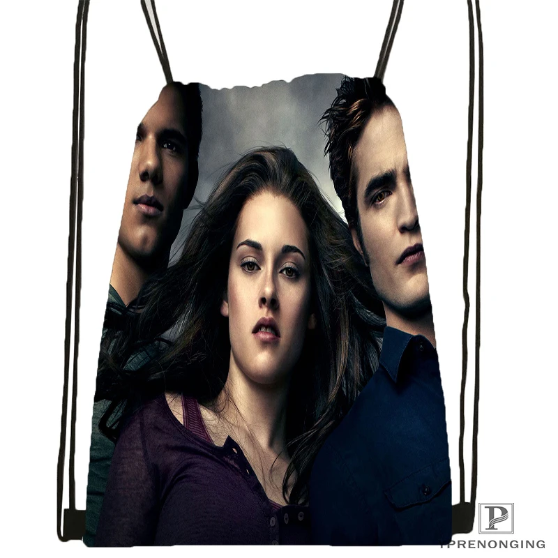 Custom Twilight Saga Breaking Dawn Drawstring Backpack Bag Cute Daypack Kids Satchel Black Back 31x40cm 180531