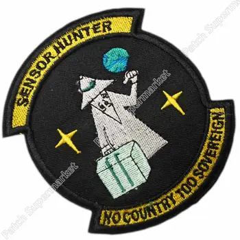 

4" NRO Sensor Hunter Area 51 Aliens Space Movie TV Series Costume Embroidered iron on patch Tshirt TRANSFER MOTIF APPLIQUE