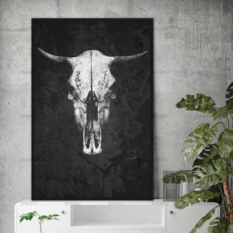 Картина на холсте настенная художественная картина HD печать черно-белое животное на холсте украшение для гостиной на холсте без рамки