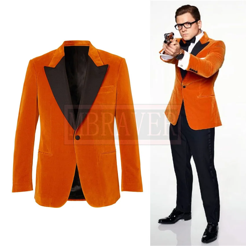 Kingsman 2 Eggsy Куртка Косплей Костюм Костюмы на Хэллоуин