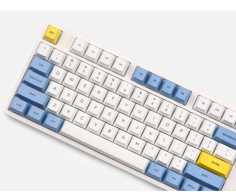 Голубое небо и белое облако keycap 112/157 клавиш PBT Вишневый профиль краситель-сублимированный MX Переключатель для механической клавиатуры keycap