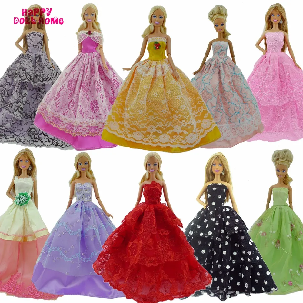 Новое модное красивое платье для Барби ручной работы, 28 предметов = 8 платьев+ 10 туфель+ 10 вешалок, одежда для свадебной вечеринки, куклы, детская игрушка