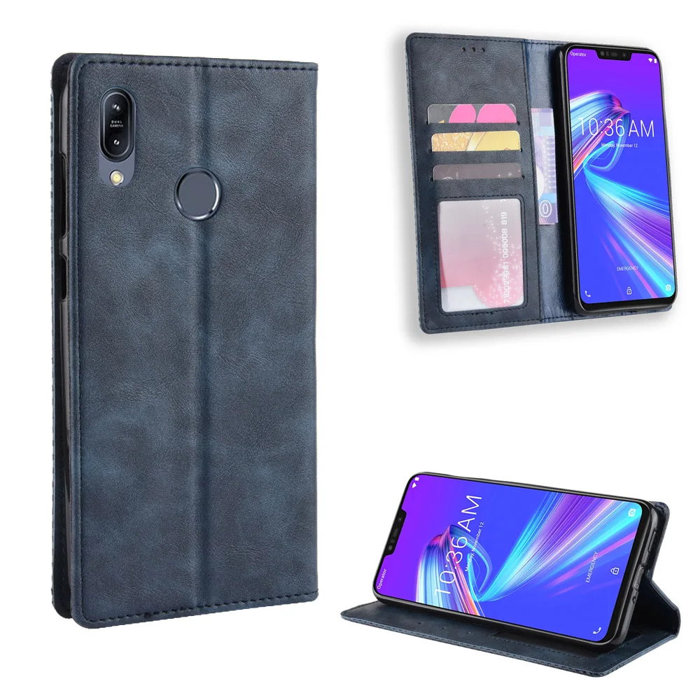 Чехол для Asus Zenfone Max M2 ZB633KL Роскошный кожаный флип кошелек чехол телефона Для