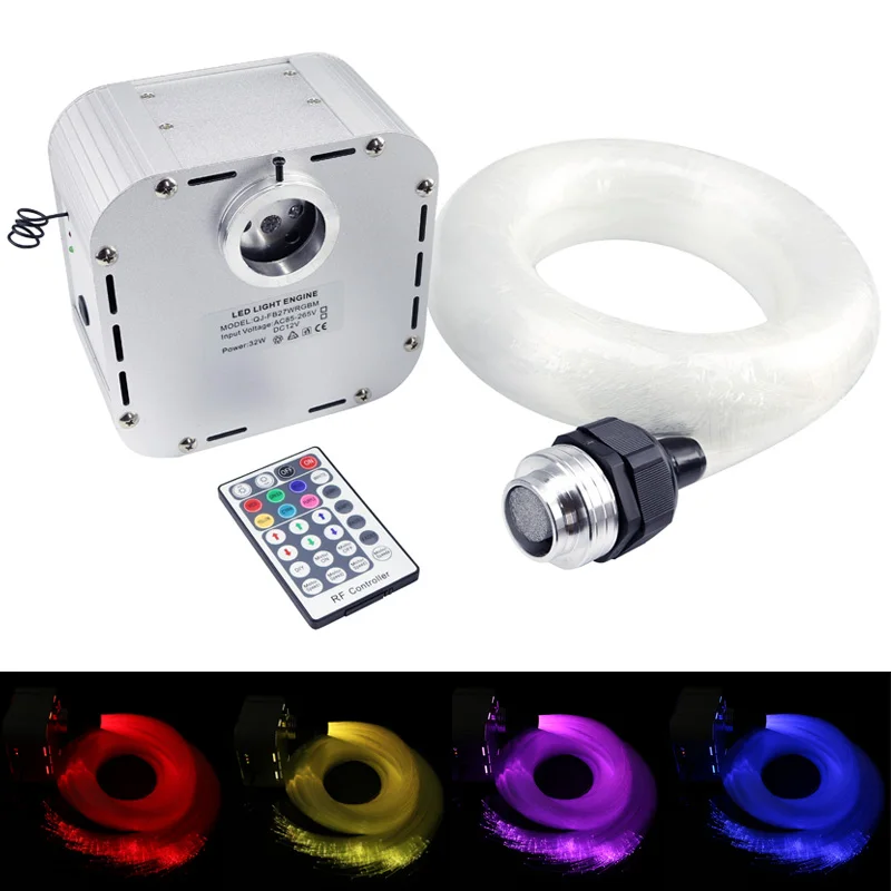 Skup 32W RGB Twinkle filament led światło optyczne gwiaździste niebo efekt zestaw sufitowy 0.75mm * 800 1000pcs kabel światłowodowy z 28Key remote