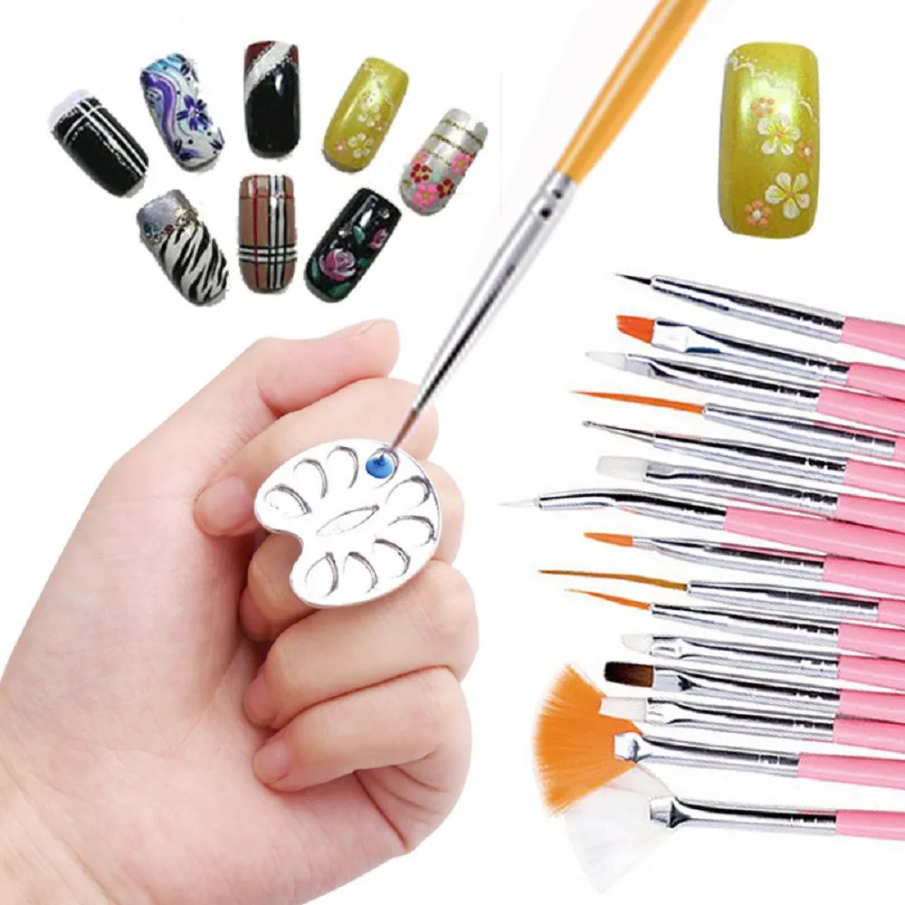 HUAMIANLI Free Shipping Mini Finger Nail Art Mixing Palette For Free