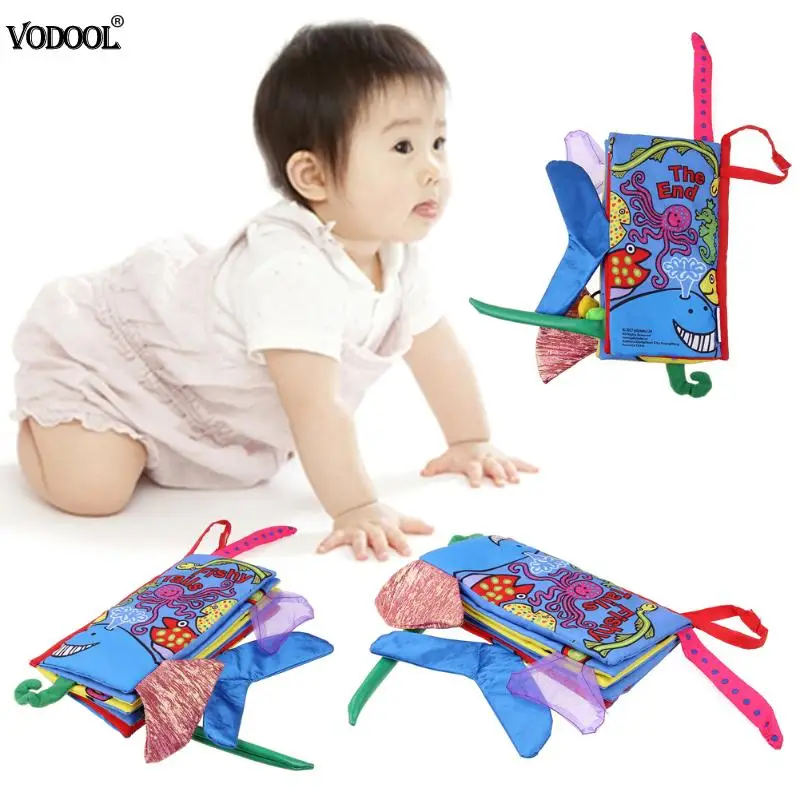 Soft Cloth Book for Baby Cartoon Ocean Animals Knowledge Cloth Books Childrens Room Decor Baby Infant Early Development Books Soft Cloth Book for Baby Cartoon Ocean Animals Knowledge Cloth Books Childrens Room Decor Baby Infant Early Development Books